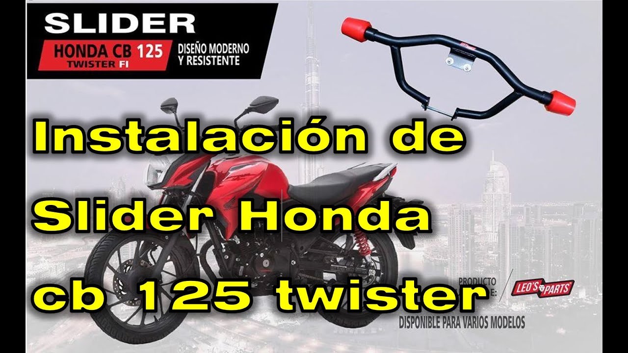 honda cb125f twister como instalar slider