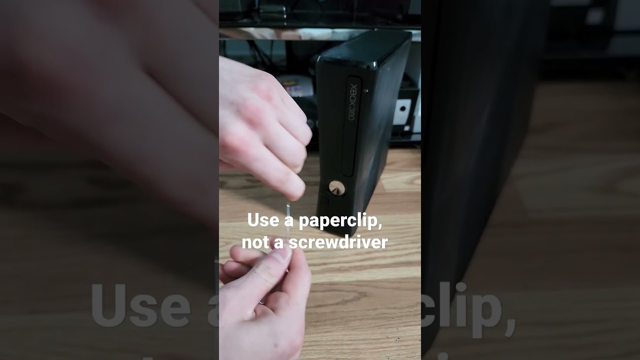 How to open a stuck Xbox 360 tray #Xbox #xbox360 #xbox360games #videogames #gamer #gametips #tips