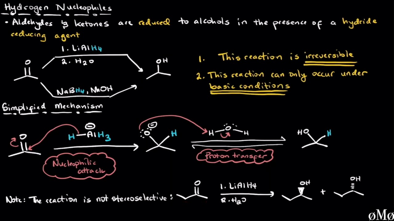 Nucleophilic Addition of Hydrogen and Carbon Nucleophiles (Hydride, Grignard, & Wittig Reactions)
