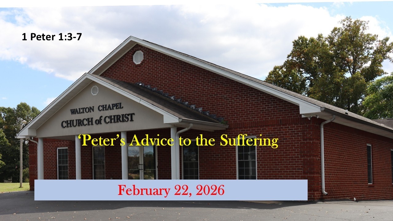 Peter's Advice to the Suffering (02.22.2026 AM)