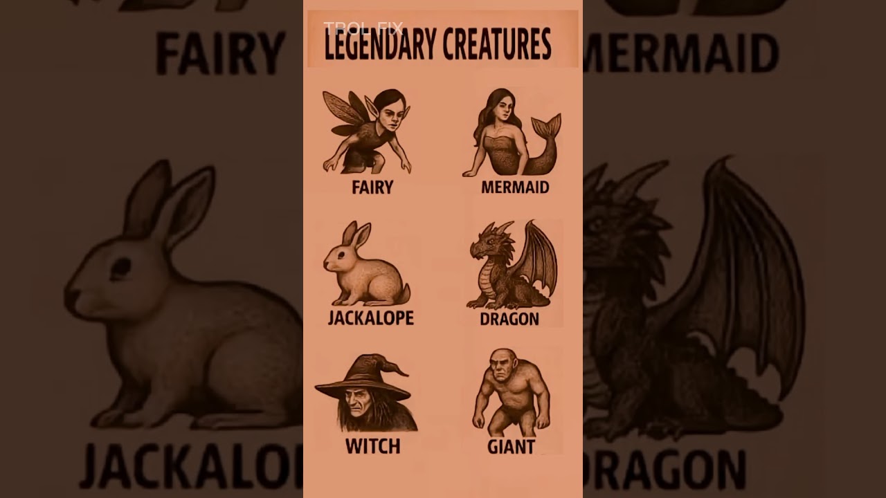 Legendary Creatures | Fairy, Mermaid, Dragon, Witch, Giant & More #shorts #trending #edit