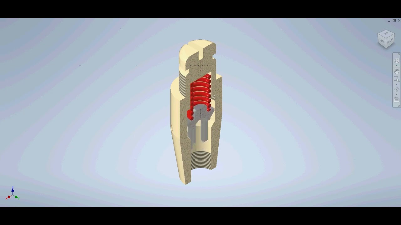 Inventor2023 - safety valve drive