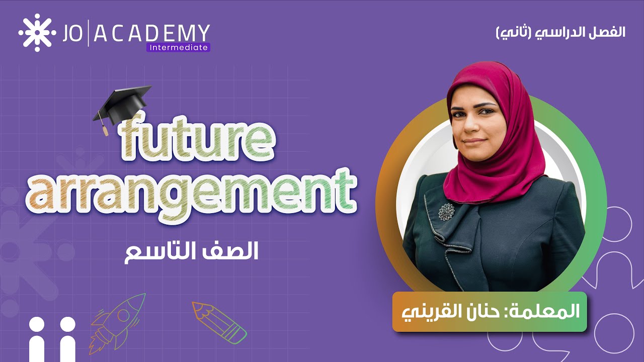 قاعدة future arrangement  ✨ للمعلمة حنان القريني | الصف التاسع🌟