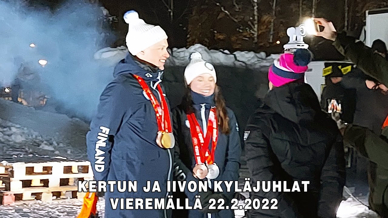 Kertun ja Iivon kyläjuhlat Vieremällä 22.2.2022 | Village party for the Olympic heroes