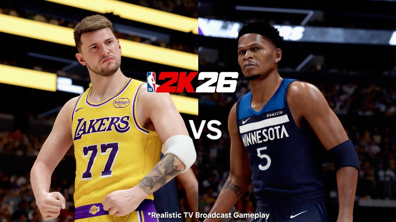 NBA 2K26 | Турне мести Луки! «Лейкерс» против «Вулвз» | Реалистичная телевизионная трансляция