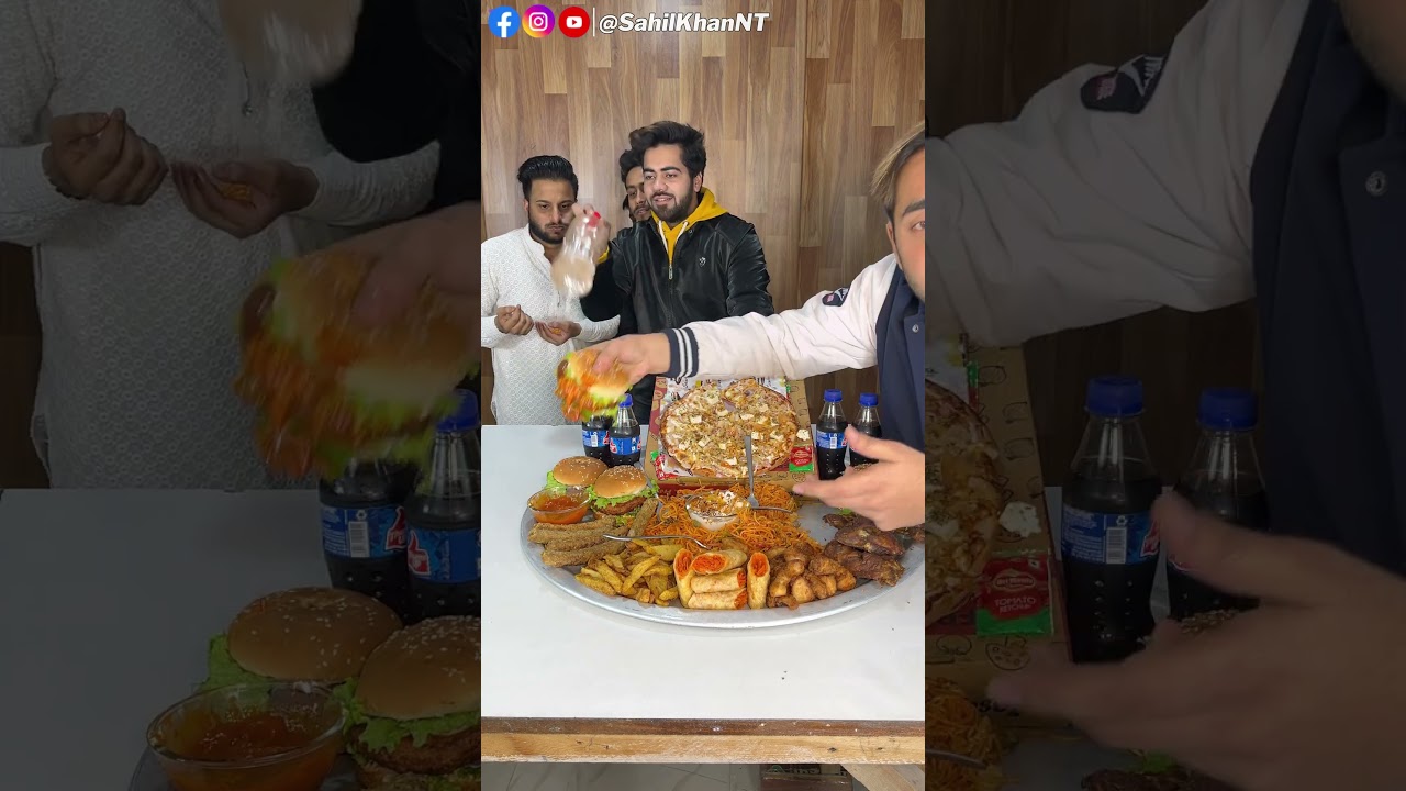 Monster Chinese Platter 😱😲 Full Eating Bottle Flip Challenge #bottleflipchallenge #sahilkhannt