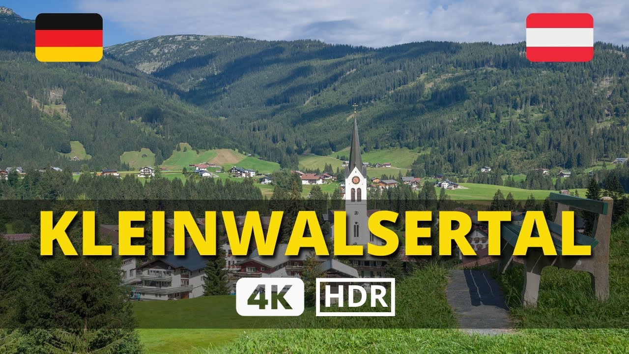 😍 Road Trip KLEINWALSERTAL from FISCHEN to HIRSCHEGG 2 Countries in 4k (Driving in ALLGÄU ALPS) 🤯