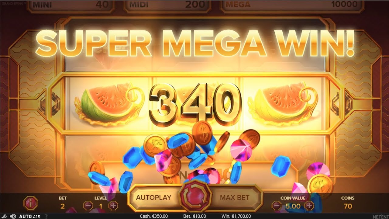Grand Spinn Slot from NetEnt (JACKPOTS, BONUS, BIGWIN, SUPERBIGWIN, MEGAWIN)