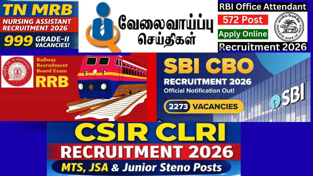 EMPLOYMENT NEWS (மத்திய மற்றும் மாநில அரசின் வேலைவாப்புகள் ) | 02.02.2026