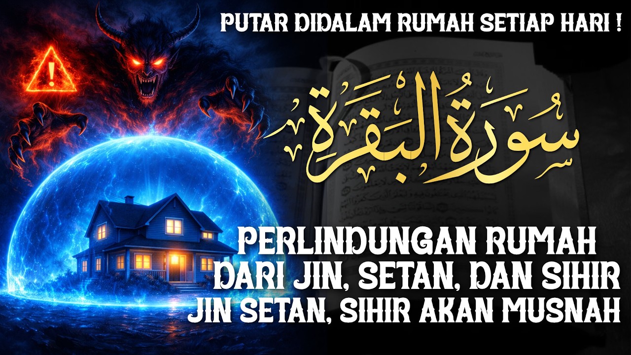 AL-BAQARAH FULL | PUTAR TIAP HARI ! MENGUSIR SETAN, JIN & SIHIR DIDALAM RUMAH DAN PAGAR DIRI !