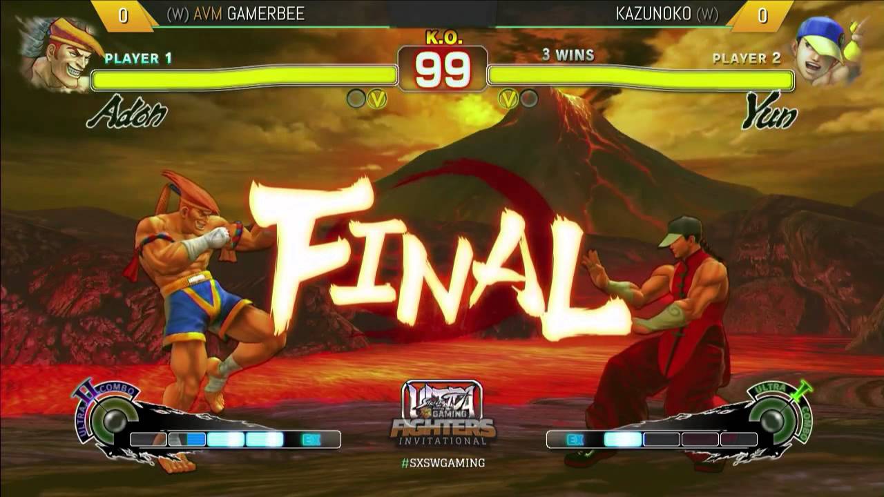 SXSW 2015 USF4 - Gamerbee (Adon) vs Kazunoko (Yun)