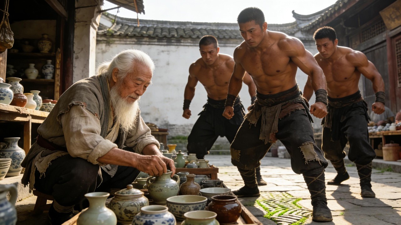 老頭被惡霸肆意羞辱，下秒展露絕世武功，一拳秒殺囂張惡霸！ # Kung Fu # 中國功夫 # 動作片# 洪熙官