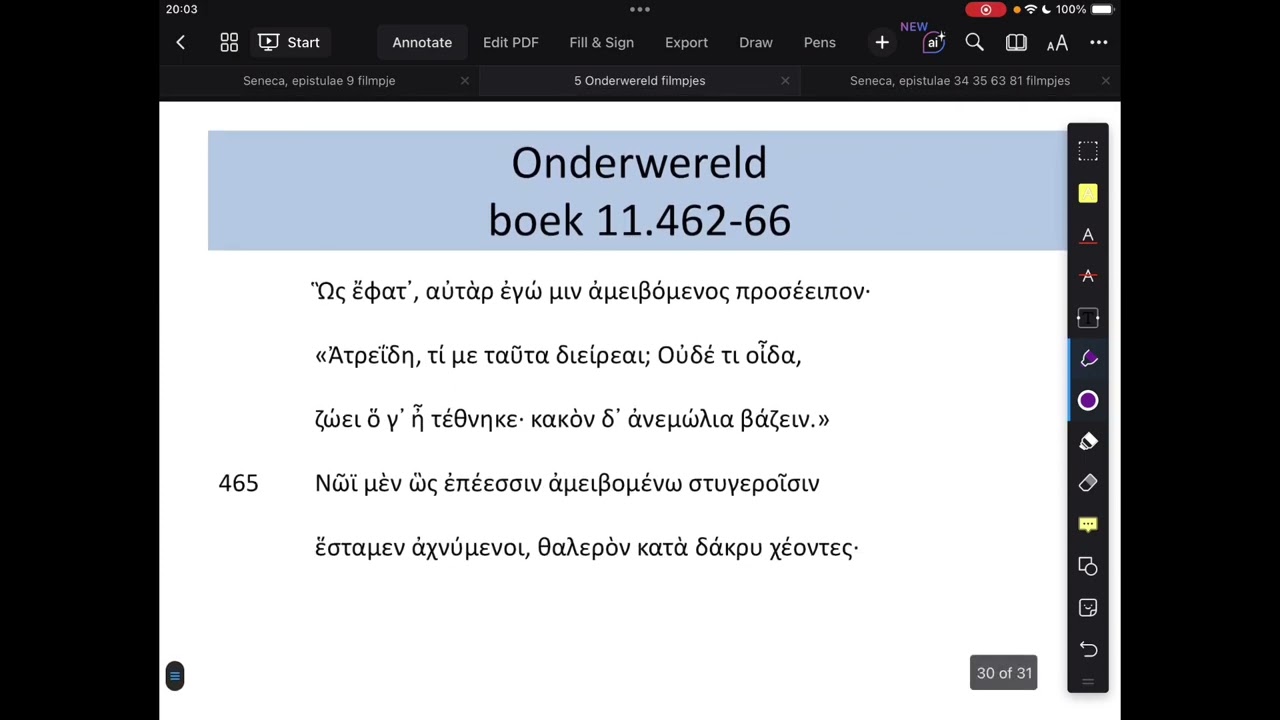 Odyssee CE 2026 Onderwereld boek 11: 457-466 Orestes