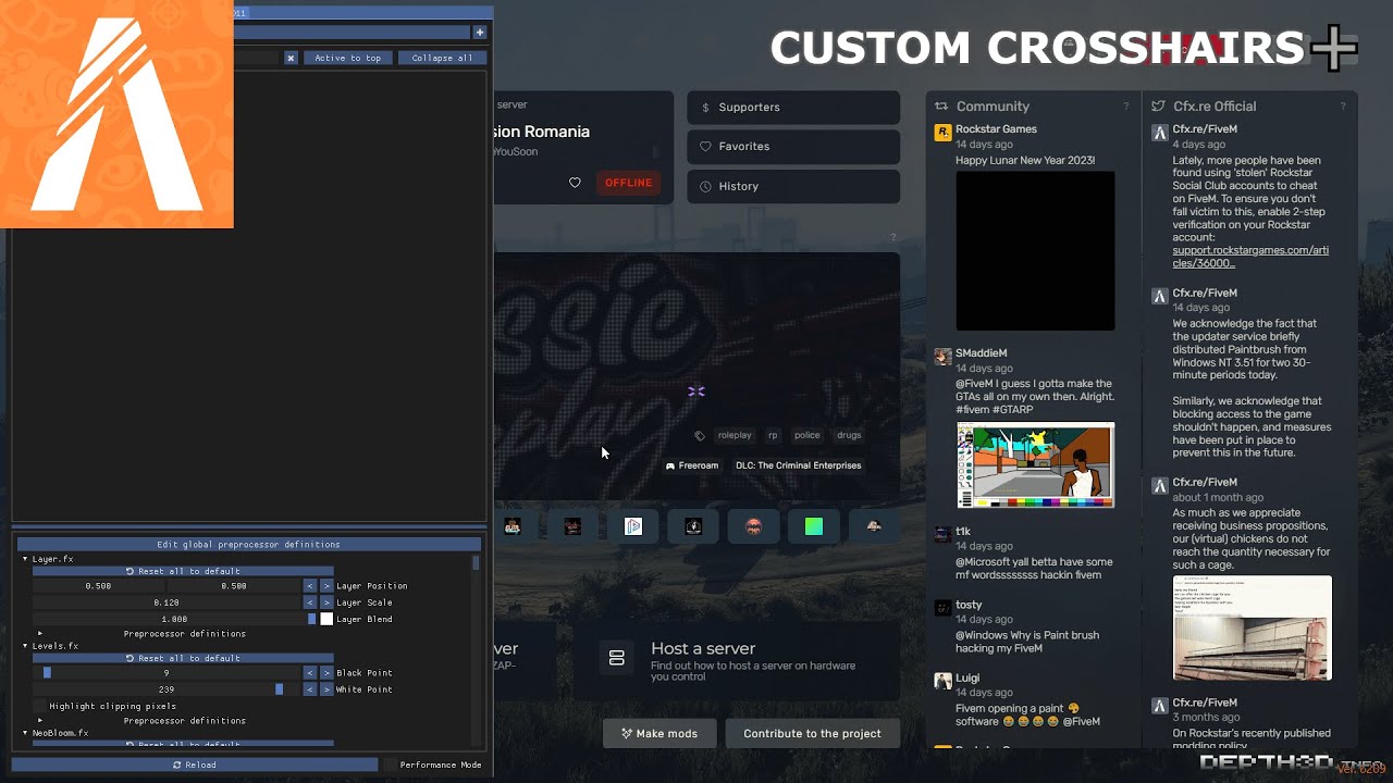 FiveM: Cum sa-ti pui Crosshair!➕ (CUSTOM CROSSHAIRS)