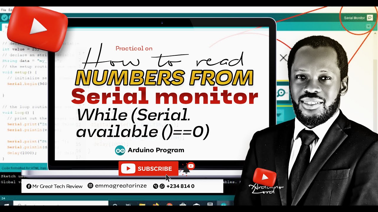 HOW TO READ NUMBERS FROM ARDUINO SERIAL MONITOR // TUTORIAL 23