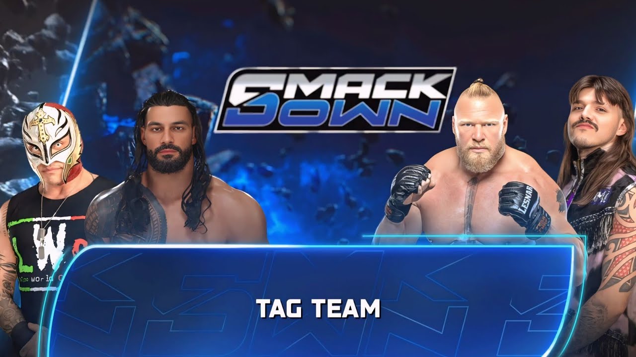 WWE 2k25: Roman Reigns & Rey Mysterio vs Brock Lesnar & Dominik Mysterio - Tag Team Match (PS5)  