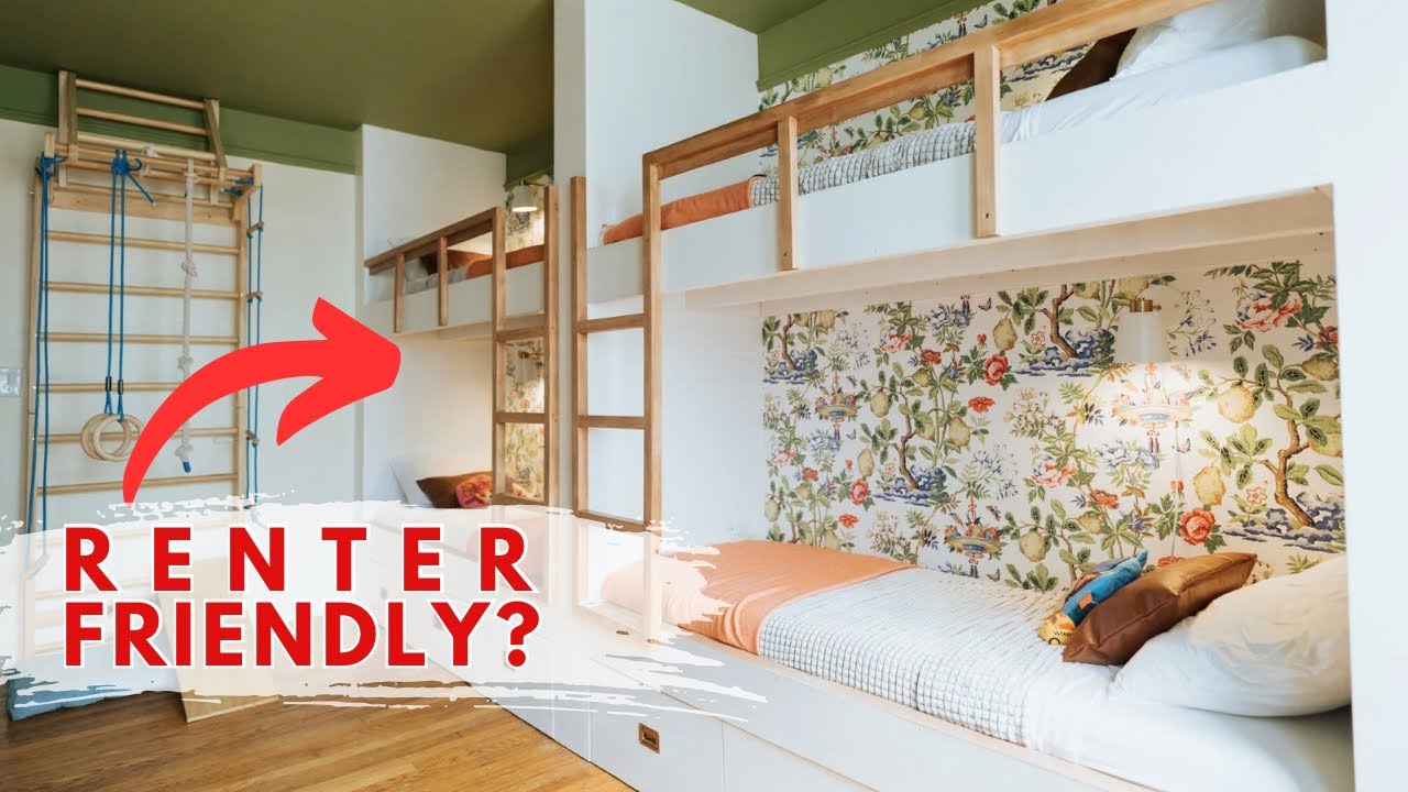 Built-In Bunk Beds With Storage | Renter Friendly Build