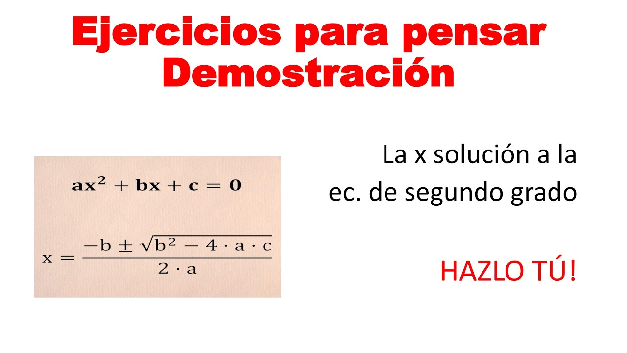 Solución a la ecuación de 2º grado