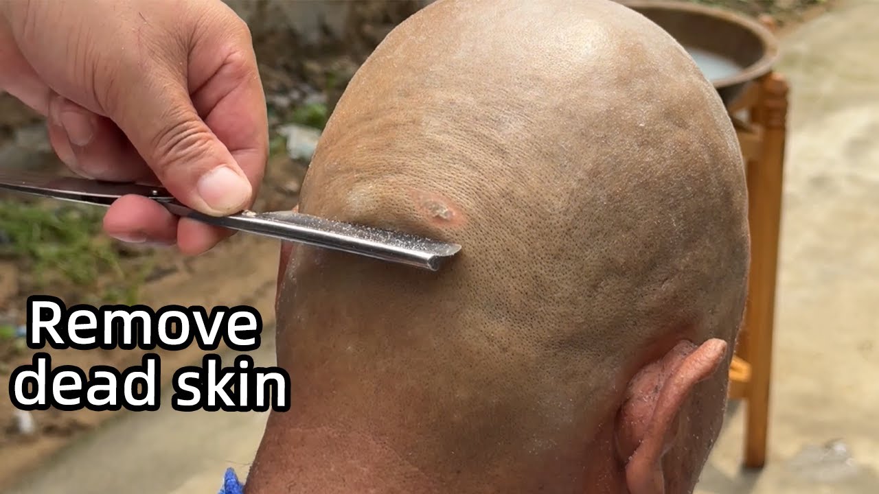 💈ASMR | Remove dead skin from the man's head and face! 🪒 Wonderful Asian Shave