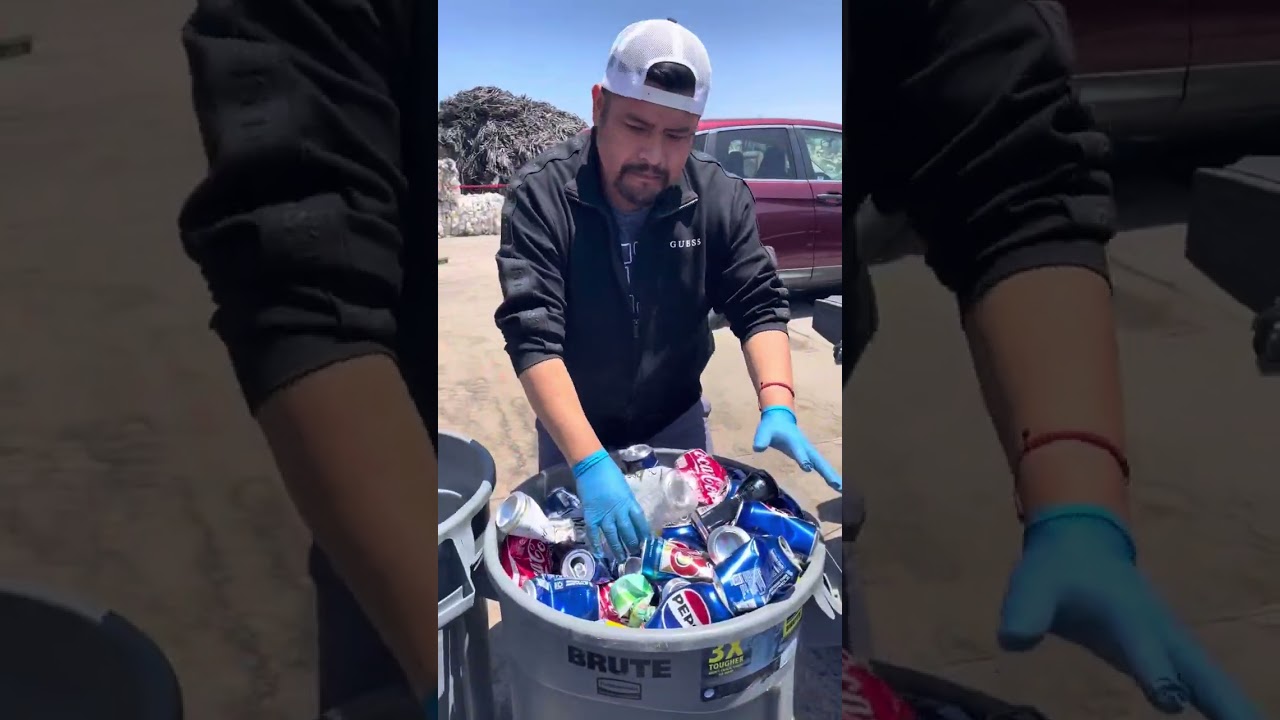 Hoy fuimos a vender latas de aluminio