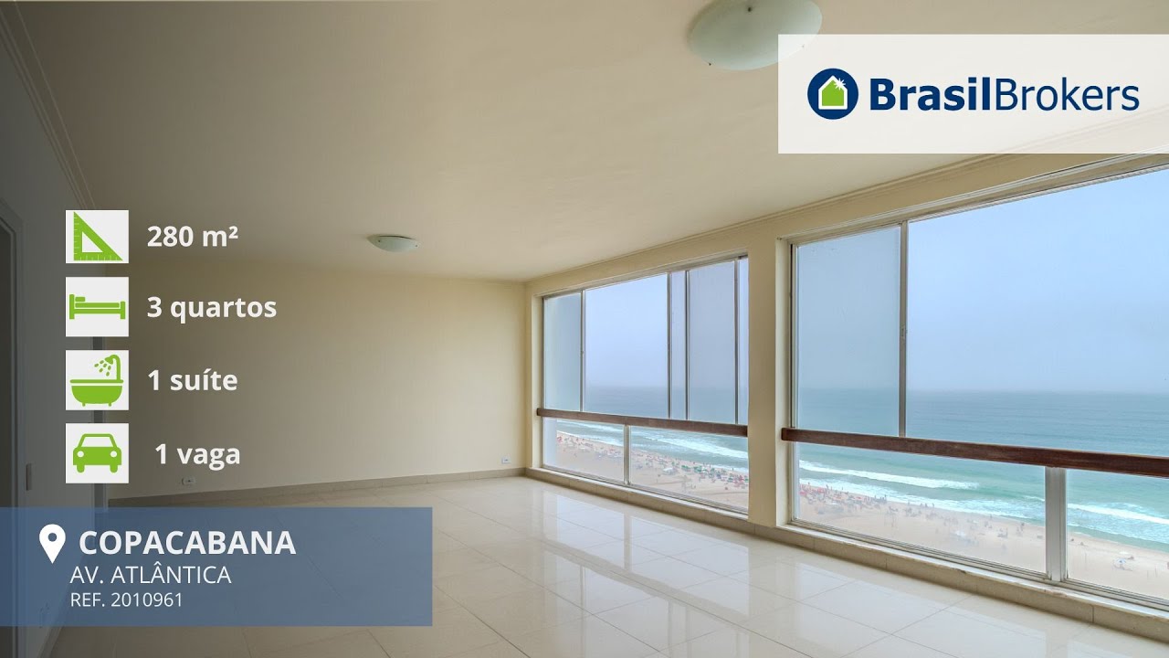 APARTAMENTO FRONTAL MAR NA AV. ATLÂNTICA - REF.2010961