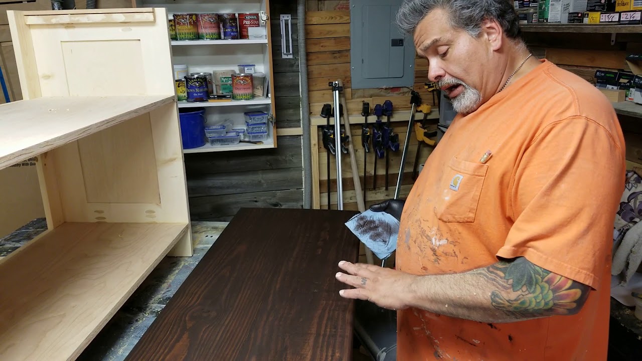 Layering stain on solid pine top