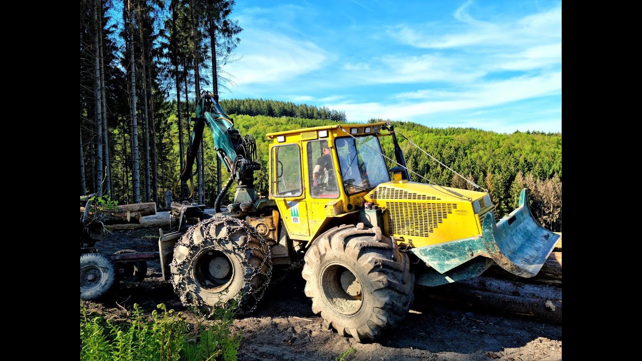 🌲 *SOUND on* • HSM 904 - 4WD - 2001 • Forstbetrieb Weuste • Skidder in Action • Part-1 • sound PUR 🌲