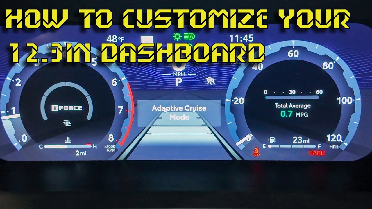 How to customize your 4Runner's 12.3in Dashboard Layout