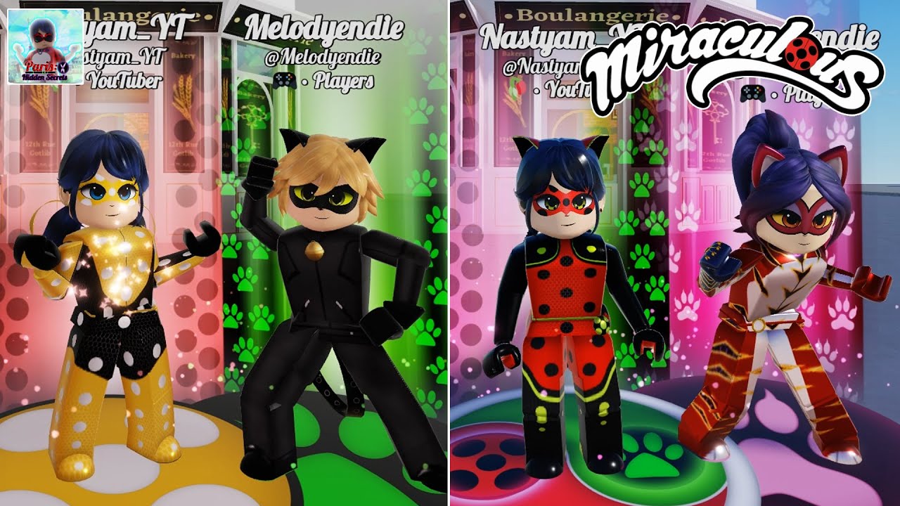 ALL NEW MIRACULOUS TRANSFORMATION DO GRUPO NO PARIS HIDDEN SECRETS - MIRACULOUS ROBLOX!