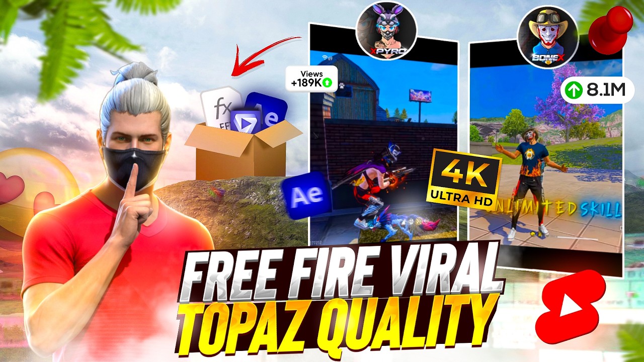 Free Fire ULTRA 4K Quality on PC❤️| Topaz Secret Settings🔥