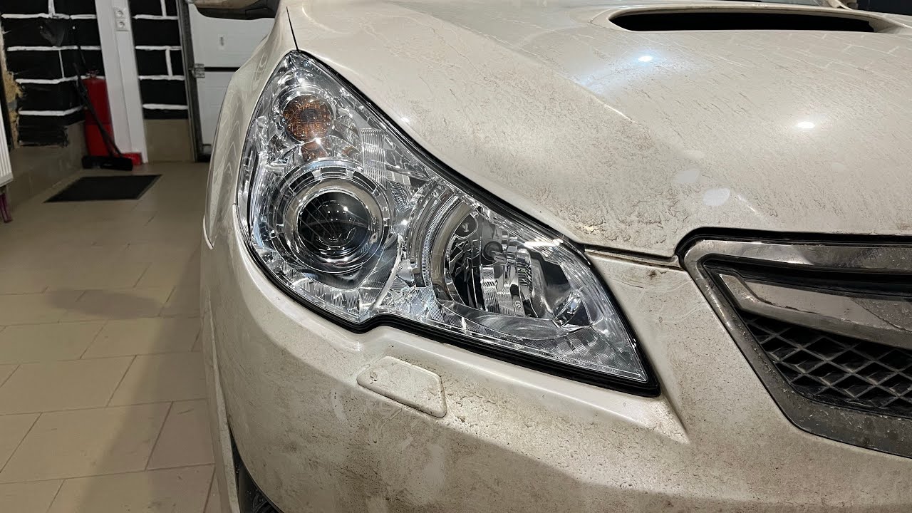 Subaru Legacy BM - ремонт фар, замена линз, диодные Expression Drive