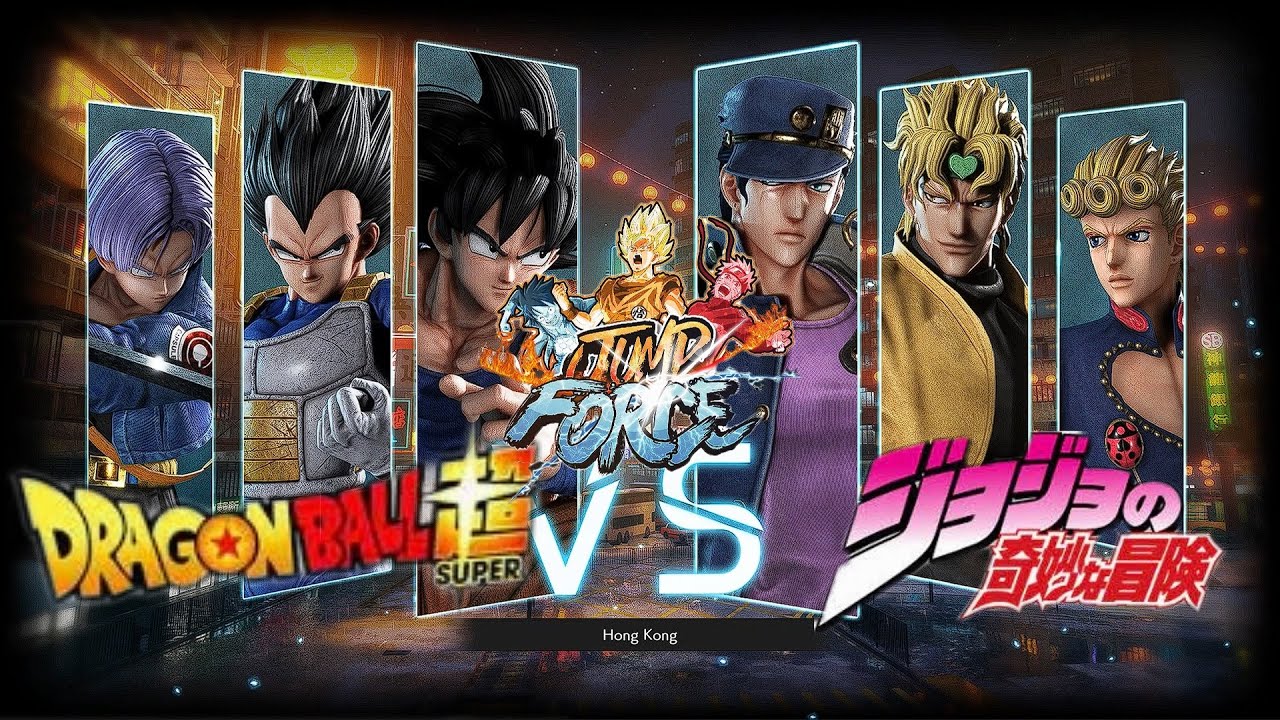 Jump Force Dragon Ball vs JoJo's Bizarre Adventure (Goku,Vegeta,Trunks vs Jojo,Dio,Giorno)