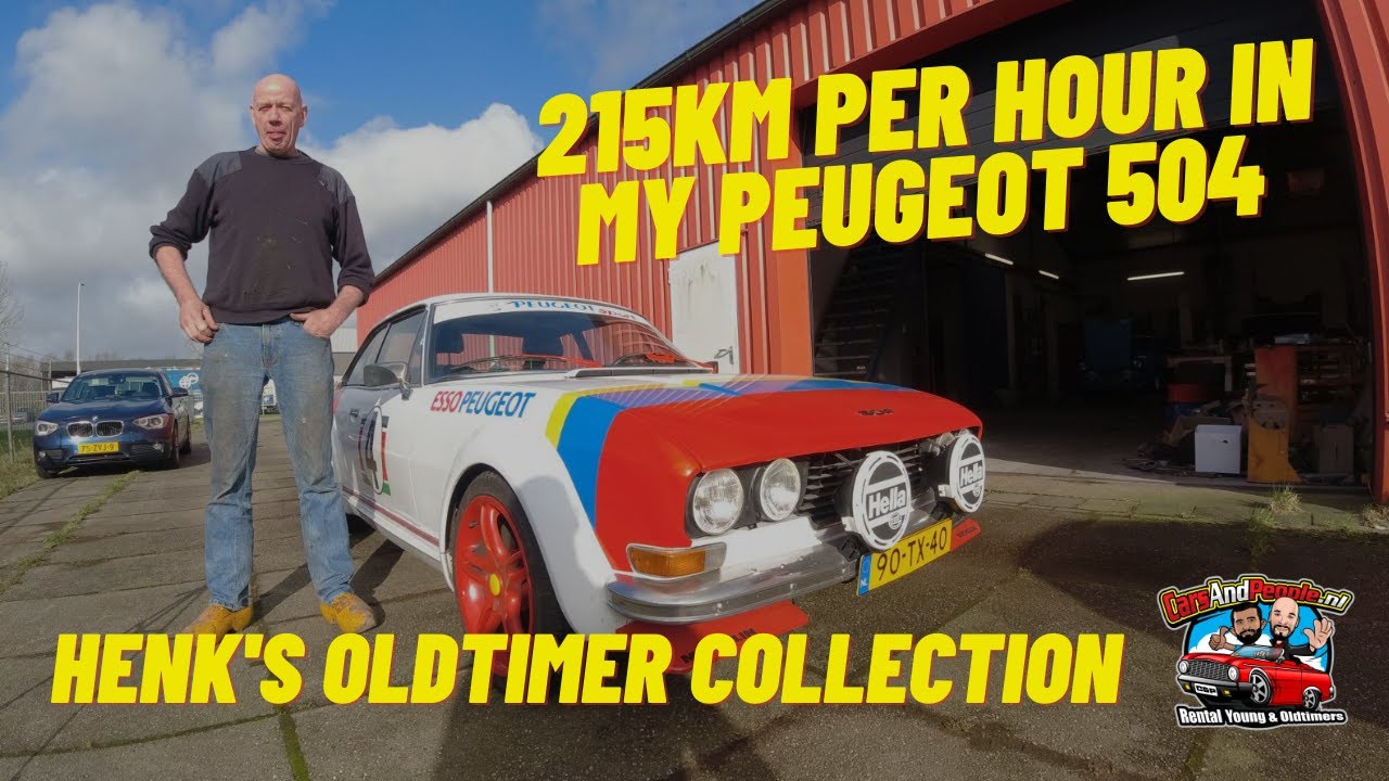 215KM p/uur met mijn Peugeot 504. Henk zijn unieke oldtimer auto collectie, Simca Matra en meer!