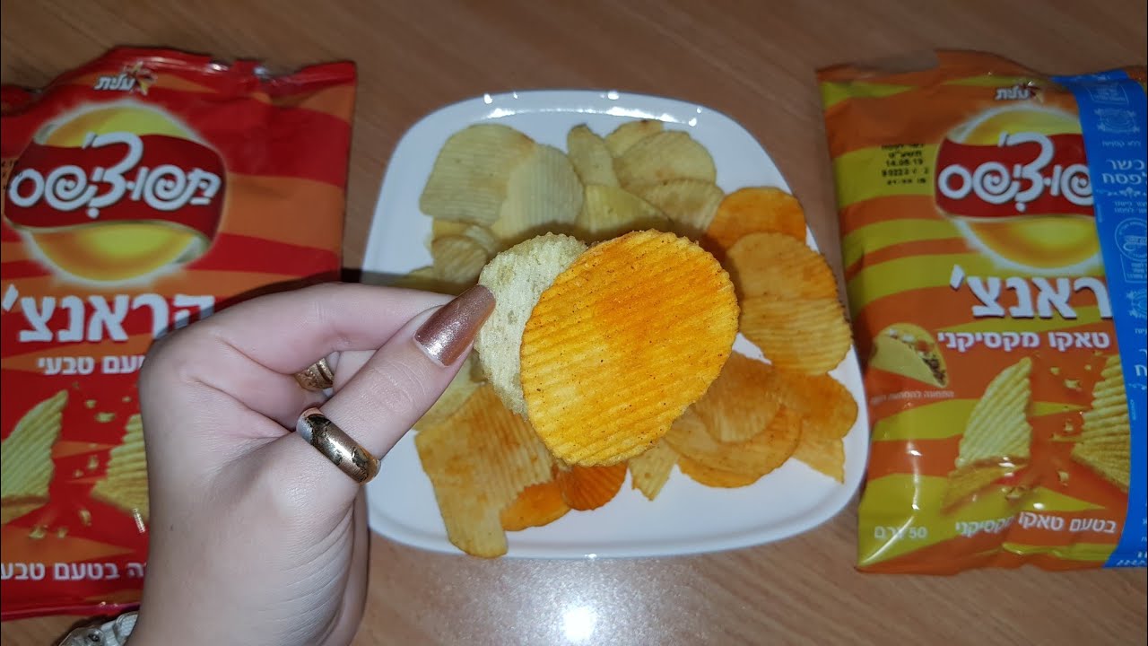תפוצ'יפס קראנצ' בטעם טאקו מקסיקני 🌮 לעומת בטעם טבעי 🍟