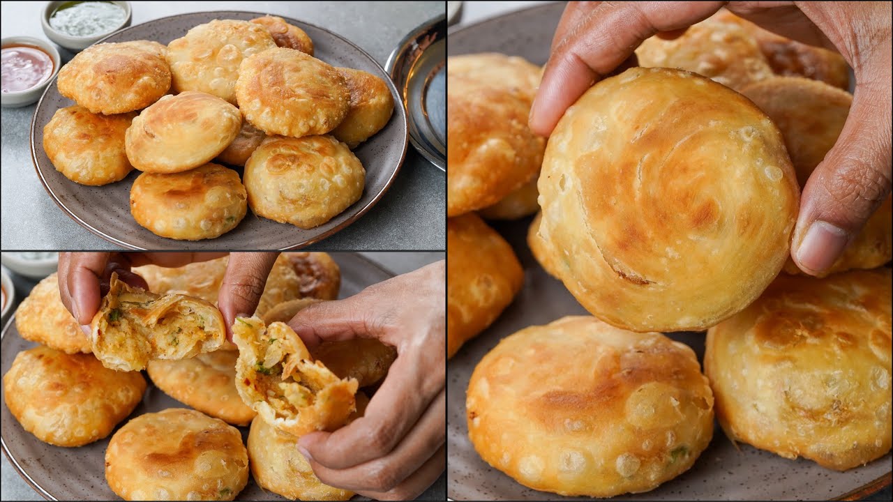 Aloo Puri Recipe | Aloo Kachori Recipe | Khasta Potato Stuffing Puri