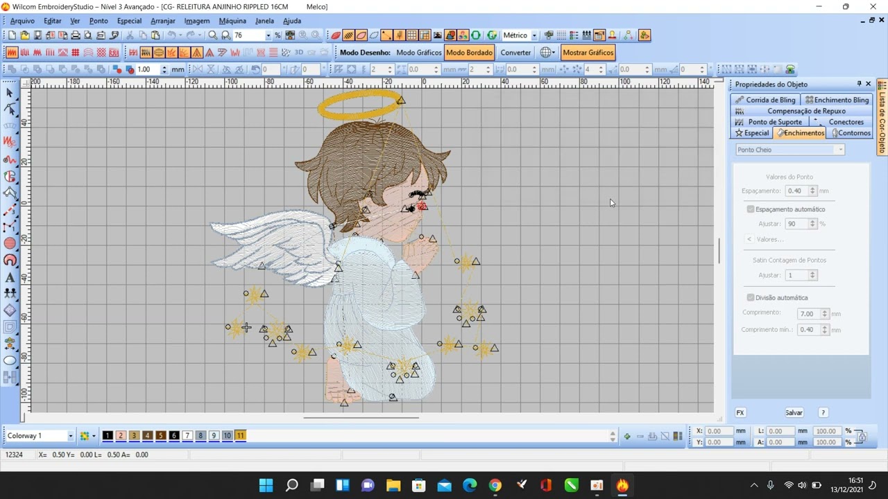 Fazendo a simula&ccedil;&atilde;o do bordado no Wilcom