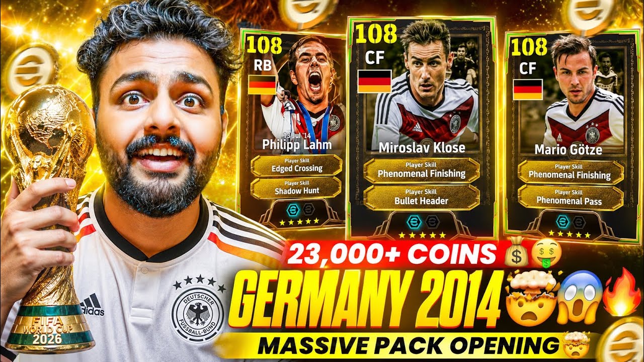 23,000+ COINS🤑 106 MIROSLAV KLOSE + 106 MARIO GOTZE🤯 BIG TIME PHILIP LAHM😱GERMANY 2014 PACK OPENING🔥