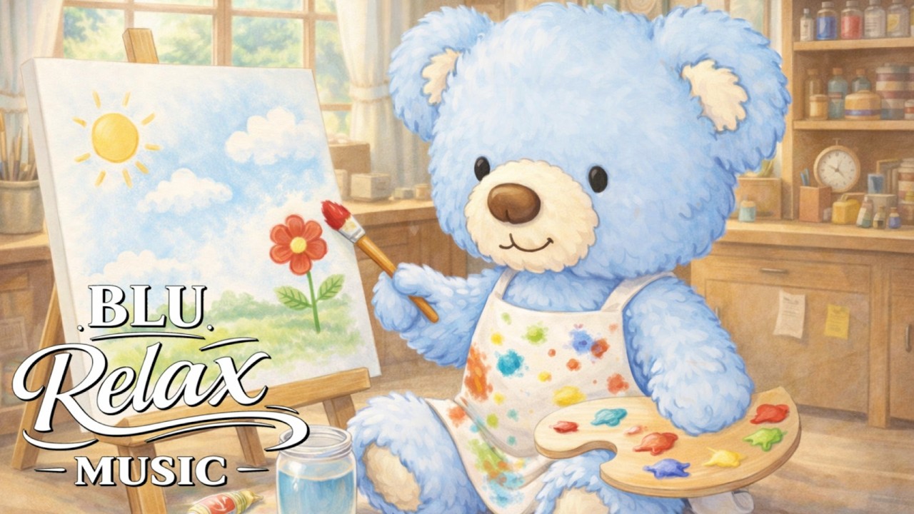 Deep Work Music | Relaxing Art Studio with Blu | 2 Hours 🎨☕