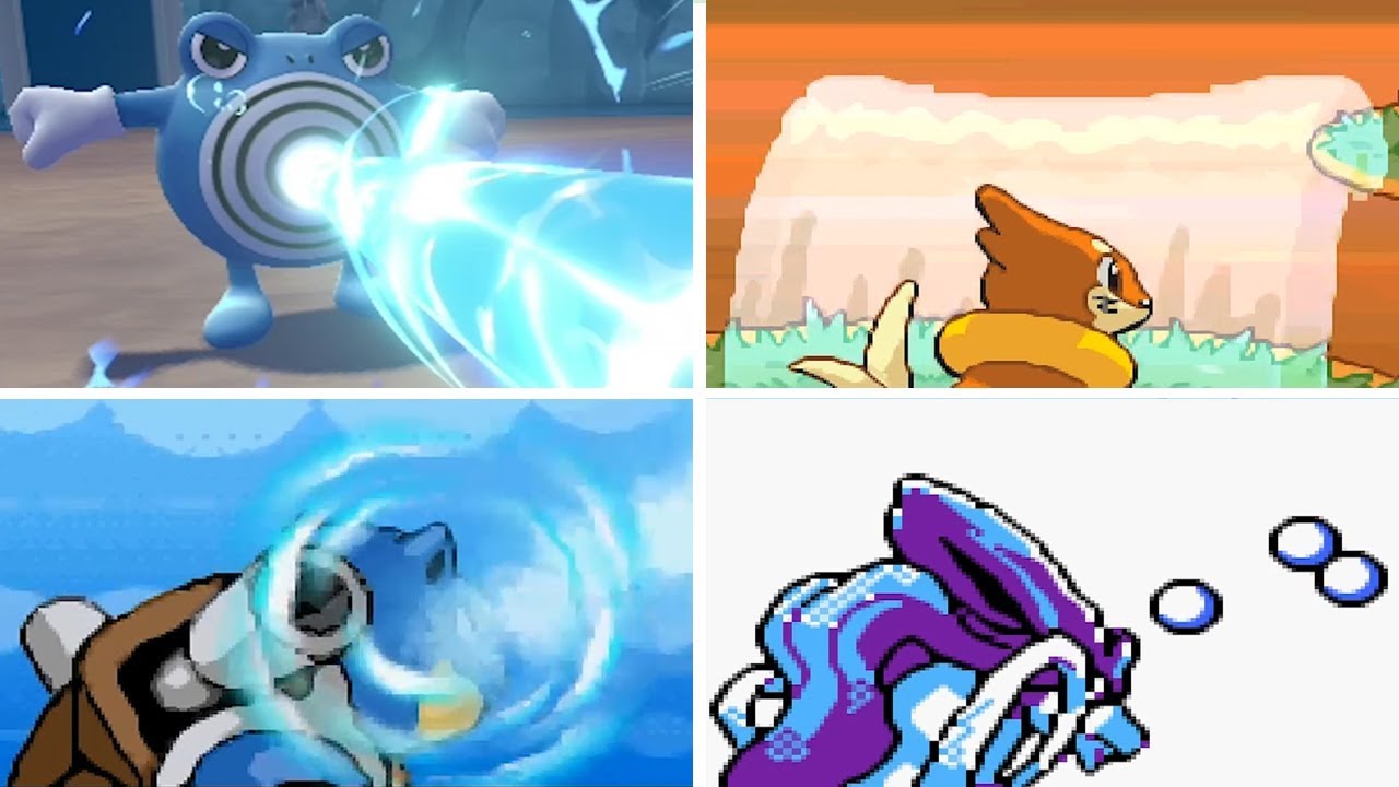 Evolution of - Water Moves in Pokemon