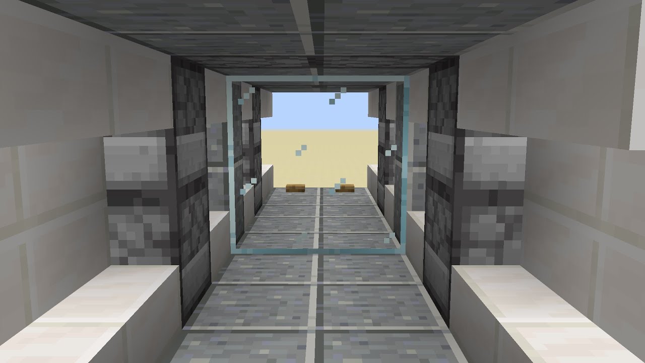 Minecraft Redstone Showcase 2x2 Seamless Glass Piston Door