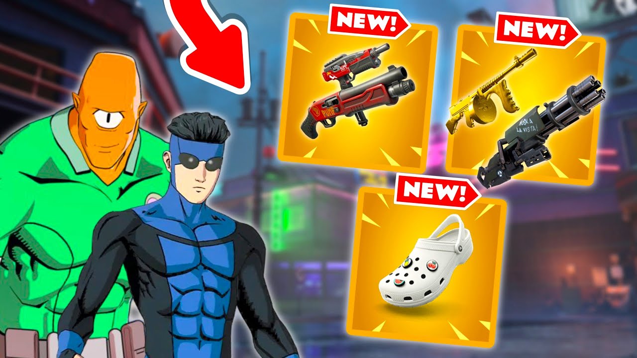NEW INVINCIBLE & CROCS ITEM SHOP! (Fortnite)
