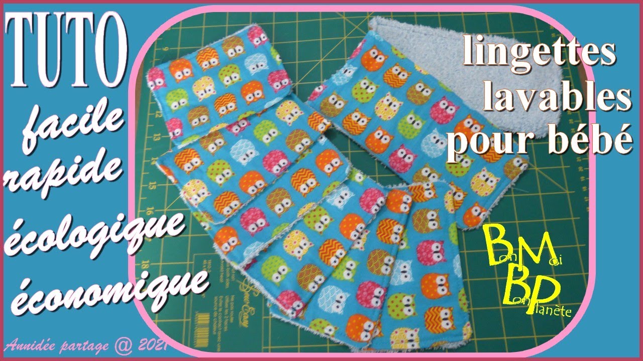 Tuto lingettes lavables pour bébé, facile et rapide.