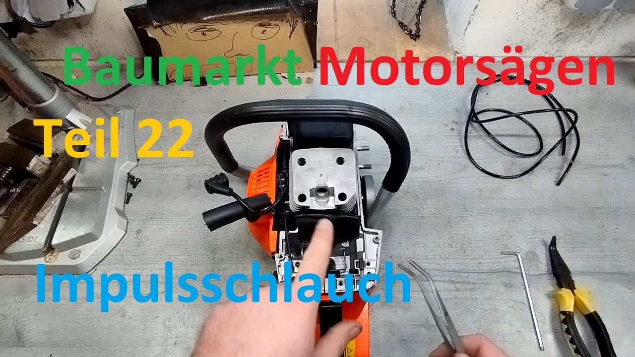 Reparaturanleitung chinesische Kettensäge Teil 22 - Impulsschlauch / Unterdruckschlauch