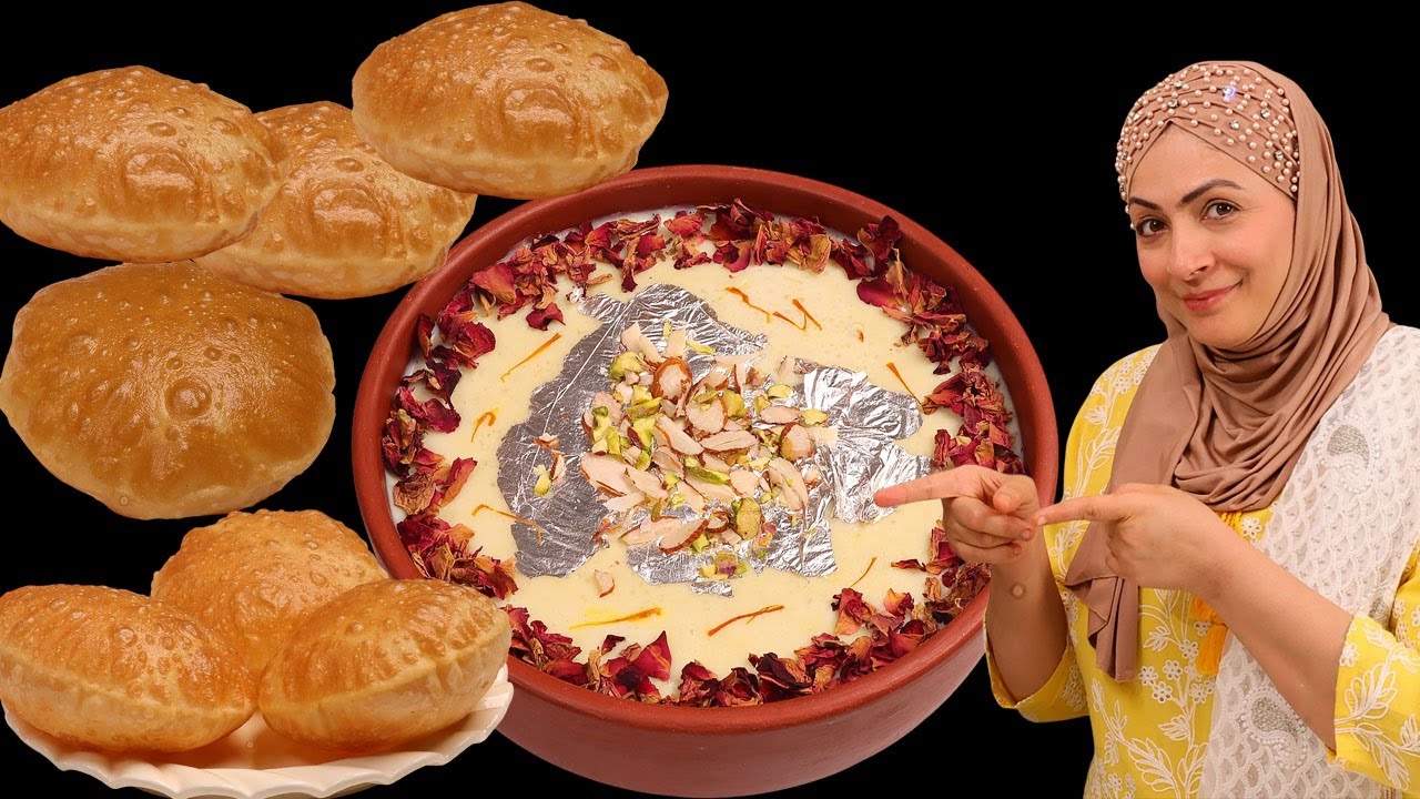 Special HYDERABADI Nizami KHEER aur Poori Recipe by Cooking with Benazir