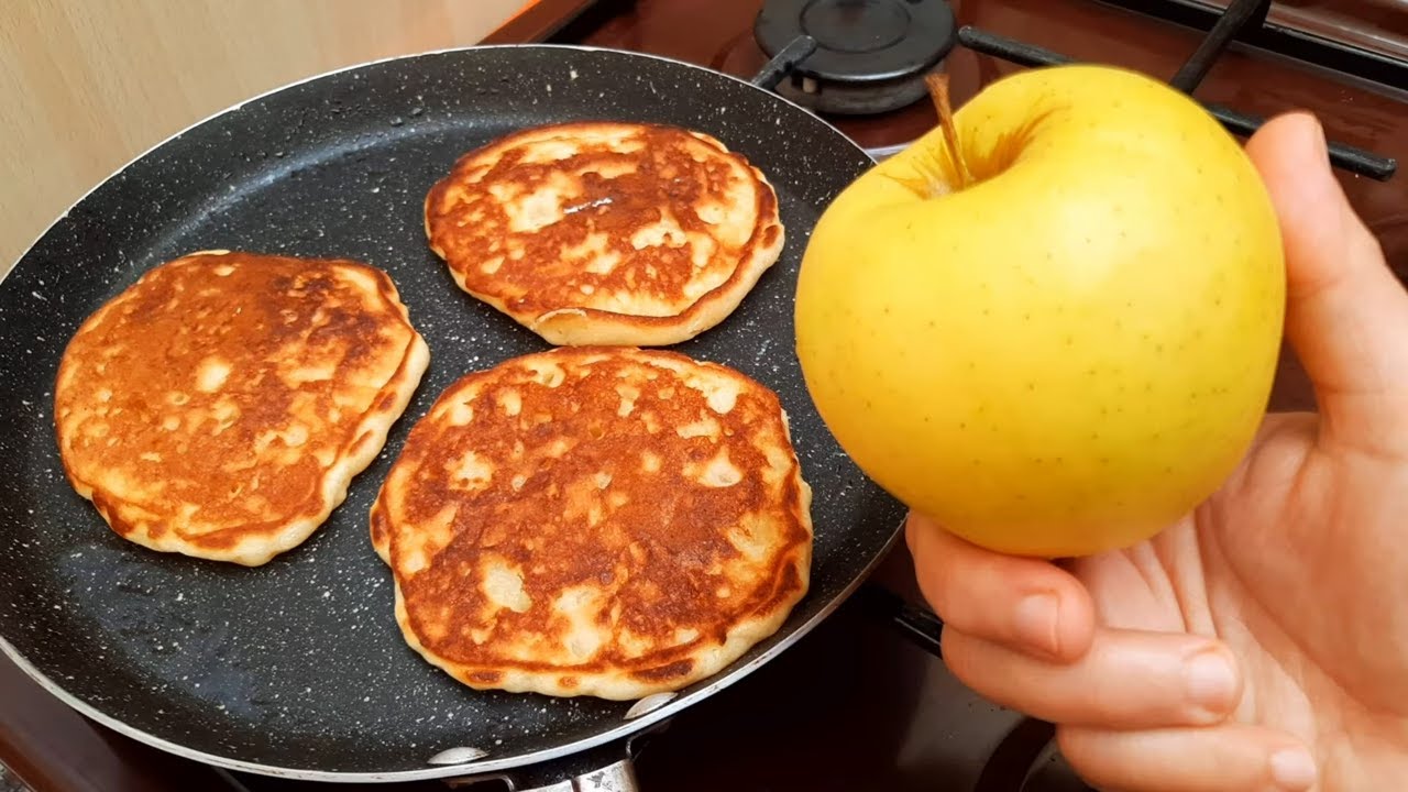 Возьмите яблоко и приготовьте этот вкусный быстрый рецепт на сковороде за 5 минут ‼️