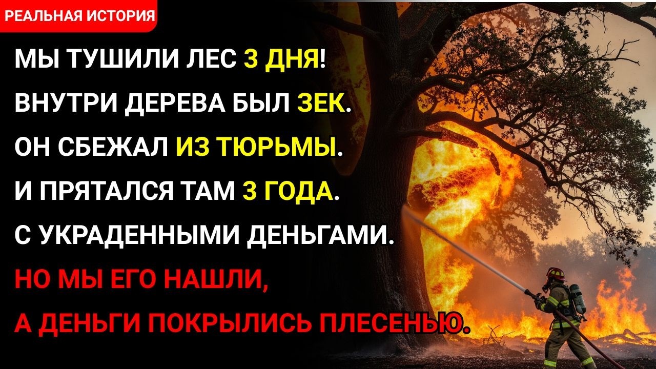 (История пожарного) Мы тушили лес и нашли дерево, где беглый зек прятал 20 миллионов.