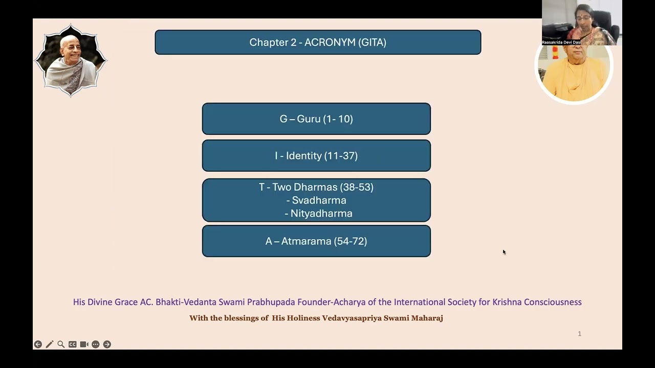 గీతా ప్రవాహము - అధ్యాయము 5 - కర్మ సన్యాస యోగము (Session - 7) - By Raasakrida Devi Dasi - 31-Jul-2025
