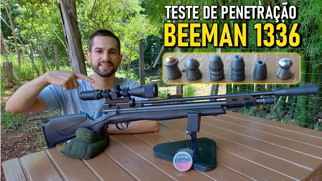 Teste Penetração Carabina Beeman 1336 / Chapa de metal
