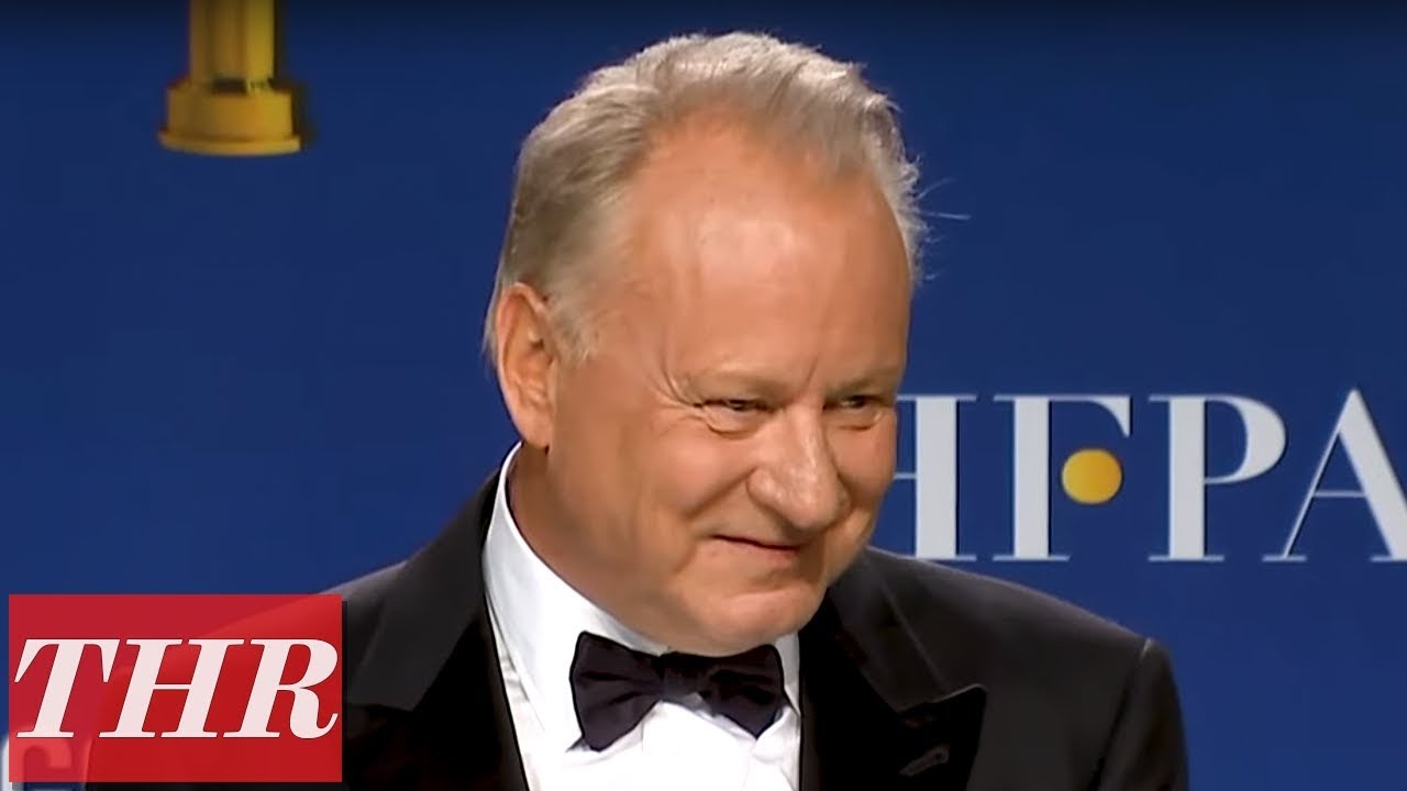 Golden Globes Winner Stellan Skarsgård Full Press Room Speech | THR