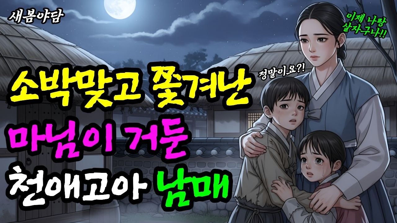 소박맞고 쫓겨난 마님이 거둔 천애고아 거지 남매ㅣ야담·민담·전설·설화·옛날이야기